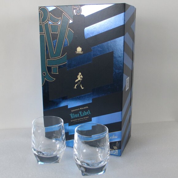 JOHNNIE WALKER BLUE LABEL GIFT BOX WITH GLASSES - Picture 1 of 16